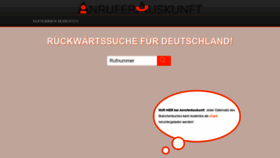 What Anruferauskunft.de website looked like in 2021 (2 years ago)