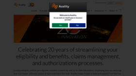 What Availity.com website looked like in 2021 (2 years ago)