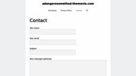 What Adangerousmethod-themovie.com website looked like in 2021 (2 years ago)