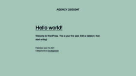 What Agency25eight.com website looked like in 2021 (2 years ago)