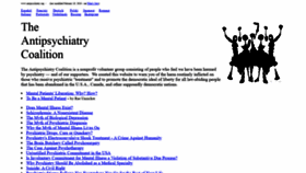What Antipsychiatry.org website looked like in 2021 (2 years ago)
