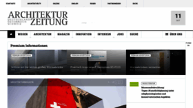 What Architekturzeitung.com website looked like in 2021 (2 years ago)