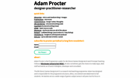 What Adamprocter.co.uk website looked like in 2021 (3 years ago)