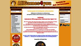 What Allgames4you.de website looked like in 2021 (2 years ago)