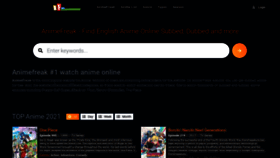 What Animefreak.ws website looked like in 2021 (2 years ago)