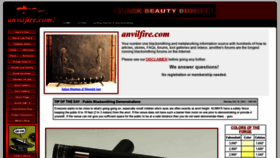 What Anvilfire.com website looked like in 2021 (2 years ago)