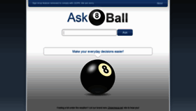 What Ask8ball.net website looked like in 2021 (2 years ago)