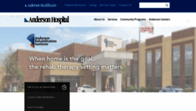 What Andersonhospital.org website looked like in 2021 (2 years ago)