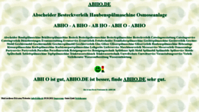 What Abho.de website looked like in 2021 (2 years ago)