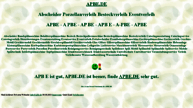 What Apbe.de website looked like in 2021 (4 years ago)