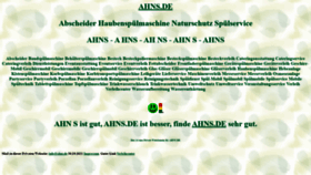 What Ahns.de website looked like in 2021 (4 years ago)