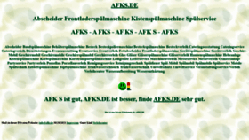 What Afks.de website looked like in 2021 (3 years ago)