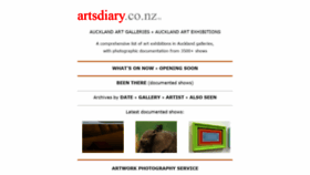 What Artsdiary.co.nz website looked like in 2021 (2 years ago)