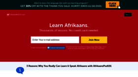 What Afrikaanspod101.com website looked like in 2021 (2 years ago)