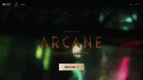 What Arcane.com website looked like in 2021 (2 years ago)