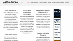 What Astrology.ca website looked like in 2021 (2 years ago)