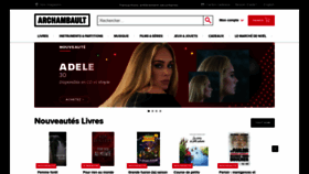What Archambault.ca website looked like in 2021 (4 years ago)