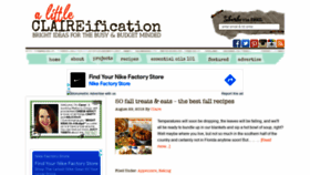 What Alittleclaireification.com website looked like in 2021 (2 years ago)