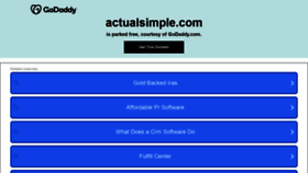 What Actualsimple.com website looked like in 2021 (2 years ago)