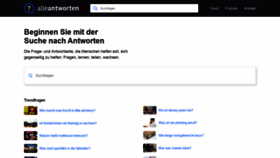 What Alleantworten.de website looked like in 2021 (2 years ago)