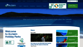 What Acclaimparks.com.au website looked like in 2021 (2 years ago)