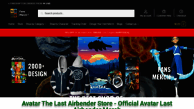 What Avatarthelastairbender.store website looked like in 2021 (2 years ago)
