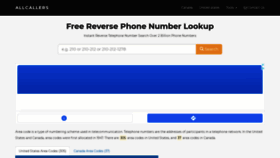 What Allcallers.com website looked like in 2021 (3 years ago)