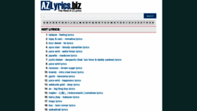 What Azlyrics.biz website looked like in 2021 (2 years ago)