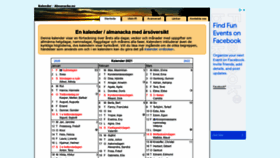 What Almanacka.eu website looked like in 2021 (2 years ago)