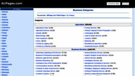 What Allpages.com website looked like in 2021 (2 years ago)