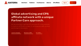 What Adsterra.com website looked like in 2022 (2 years ago)