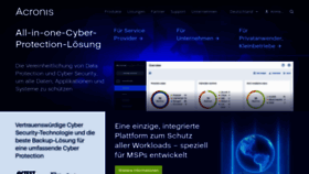 What Acronis.de website looked like in 2022 (2 years ago)