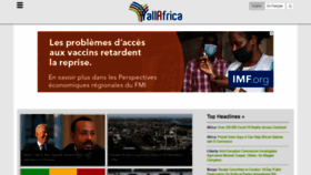 What Allafrica.com website looked like in 2022 (2 years ago)