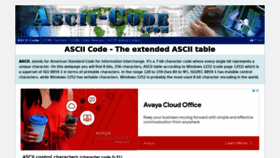 What Ascii-code.com website looked like in 2022 (2 years ago)