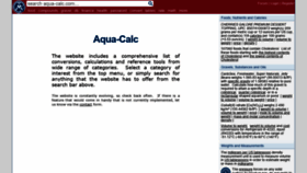 What Aqua-calc.com website looked like in 2022 (2 years ago)