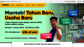 What Adira.co.id website looked like in 2022 (2 years ago)