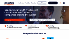 What Africashore.com website looked like in 2022 (2 years ago)