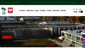 What Awf.wroc.pl website looked like in 2022 (2 years ago)