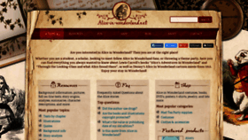 What Alice-in-wonderland.net website looked like in 2022 (2 years ago)