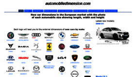 What Automobiledimension.com website looked like in 2022 (2 years ago)