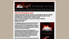 What Afterthewarningto2038.com website looked like in 2022 (2 years ago)
