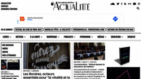 What Actualitte.com website looked like in 2022 (2 years ago)