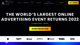 What Adworldconference.com website looked like in 2022 (2 years ago)