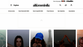 What Alfemminile.com website looked like in 2022 (2 years ago)