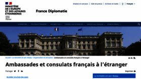 What Ambafrance.org website looked like in 2022 (2 years ago)