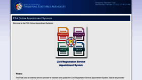 What Appointment.psa.gov.ph website looked like in 2022 (2 years ago)