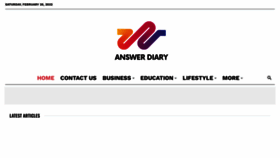 What Answerdiary.com website looked like in 2022 (2 years ago)