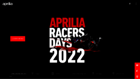 What Aprilia.com website looked like in 2022 (2 years ago)