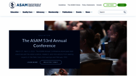 What Asam.org website looked like in 2022 (2 years ago)