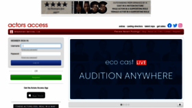 What Actorsaccess.com website looked like in 2022 (2 years ago)